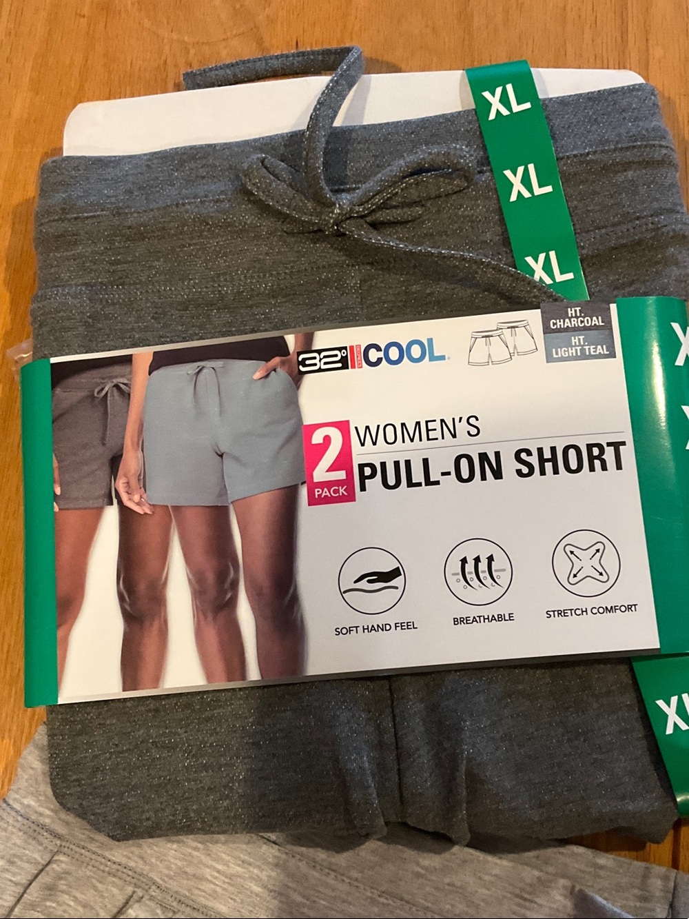 NWT Lot of 3 casual drawstring Pull-On Shorts  different shades of grey - Picture 2 of 10